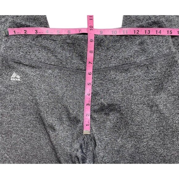 RBX High Waist Active Leggings Women's LARGE Gray Black Stretch Comfort-Waist - Picture 5 of 8